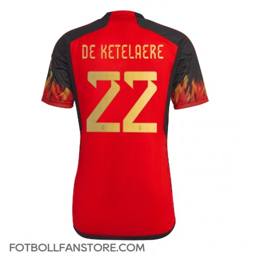 Belgien Charles De Ketelaere #22 Hemma matchtröja VM 2022 Kortärmad Billigt